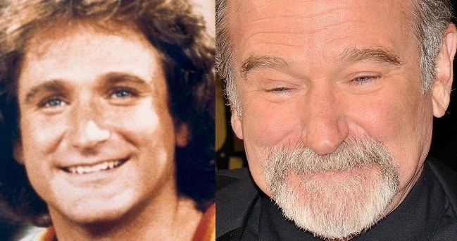 Robin Williams w serialu "Mork i Mindy" i obecnie. /Theo Wargo/ materiały prasowe /Getty Images