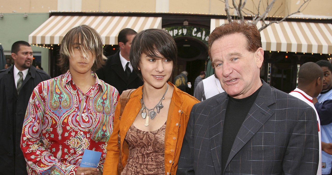 Robin Williams z synem i córką /Kevin Winter /Getty Images