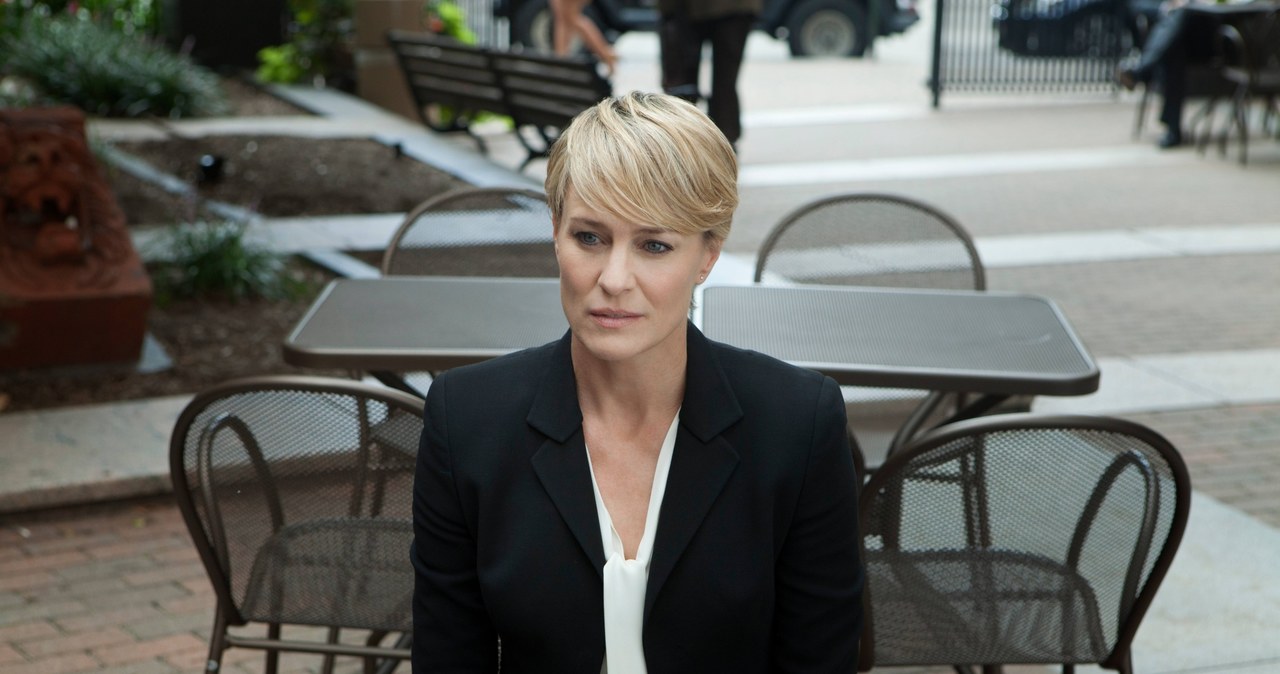 Robin Wright jako Claire Underwood na planie serialu "House of cards" /Capital Pictures /Agencja FORUM