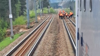 Robotnicy na złym torze. Pociąg musiał gwałtownie hamować