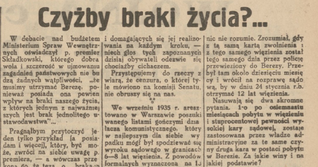 "Robotnik" z 23 lutego 1938 roku /domena publiczna