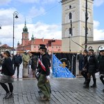 Rocznica akcji pod Arsenałem. Bohaterowie Szarych Szeregów na fasadzie Pałacu Prezydenckiego