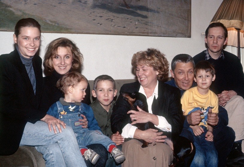 Rodzina Młynarskich, 1991 r. /Andrzej Wiernicki /Agencja FORUM