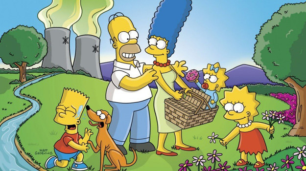 Rodzina Simpsonów na tle elektrowni atomowej w Springfield /materiały prasowe
