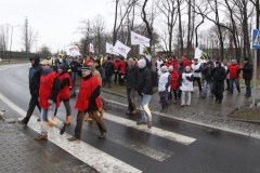 Rodziny górników protestują w Zabrzu