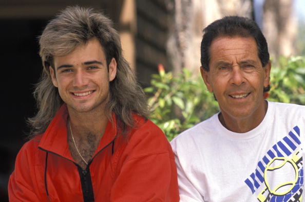 Rok 1989. Nick Bollettieri i jego podopieczny Andre Agassi /Getty Images/Flash Press Media