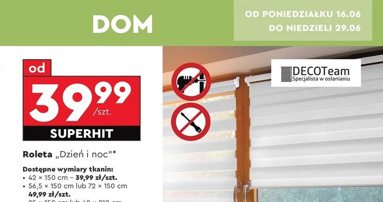 Rolety “dzień i noc” w Biedronce w niskiej cenie. Zapłacisz grosze! /Biedronka /INTERIA.PL