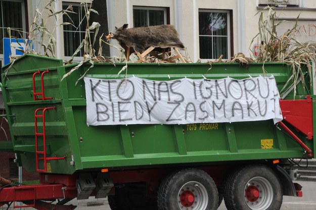 Rolnicy protestują w Białymstoku /Piotr Bułakowski /RMF FM