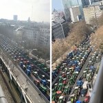 Rolnicy sparaliżowali Brukselę. Blisko 3000 traktorów na ulicach miasta