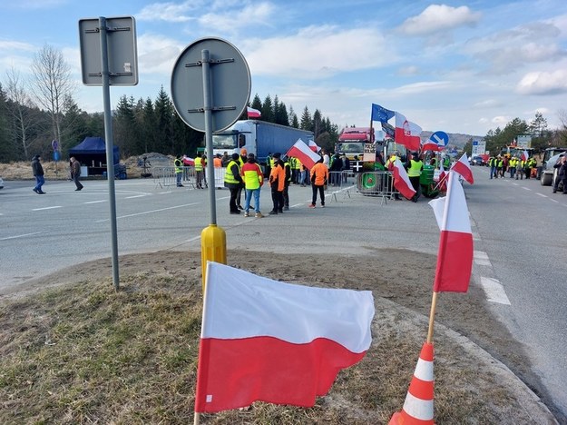 Rolniczy protest w Barwinku /KMP Krosno /Policja
