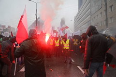 Rolniczy protest w Warszawie