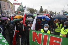 Rolniczy protest w Warszawie