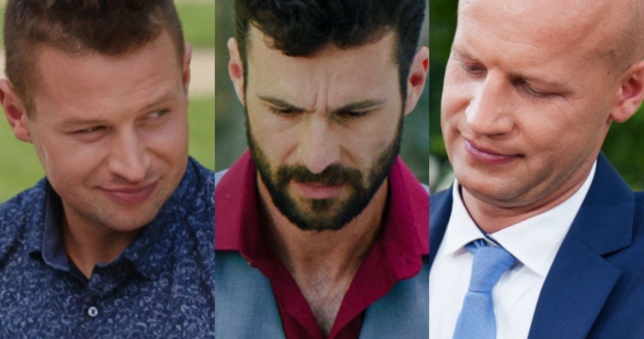 "Rolnik szuka żony 12": Krzysztof, Roland i Gabriel /Piotr Matey/TVP /materiały prasowe