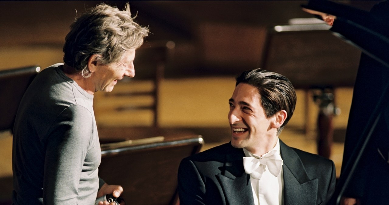 Roman Polański i Adrien Brody na planie 'Pianisty" /Image Capital Pictures / Film Stills /Agencja FORUM