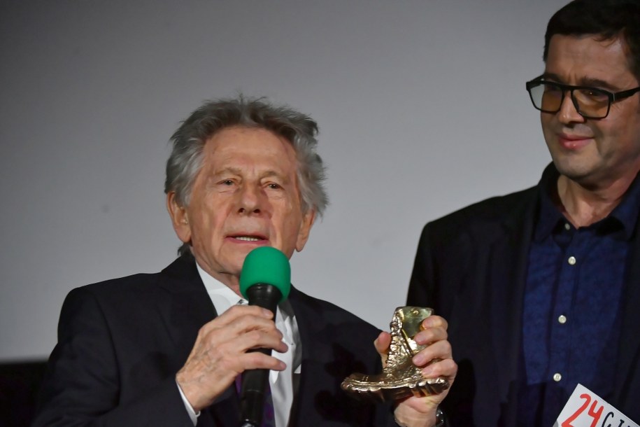 Roman Polański odebrał w Łodzi statuetkę Złotego Glana /	Grzegorz Michałowski   /PAP