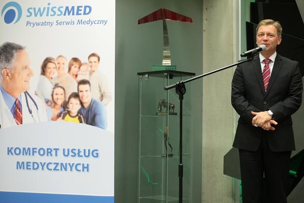 Roman Walasiński, prezes Swissmed PSM, podczas debiutu na NewConnect /PAP