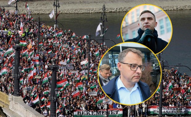 ​Romanowski i Bąkiewicz na marszu Orbana. "Walczymy o wolną Polskę i wolne Węgry"