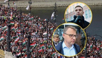 ​Romanowski i Bąkiewicz na marszu Orbana. "Walczymy o wolną Polskę i wolne Węgry"