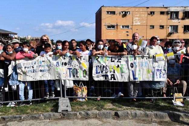 Romowie podczas spotkania z papieżem /LUCA ZENNARO /PAP/EPA