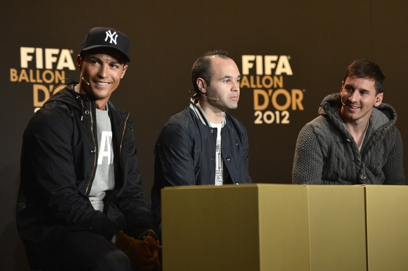 Ronaldo, Iniesta i Messi - oto najlepsza trójka piłkarzy świata /AFP