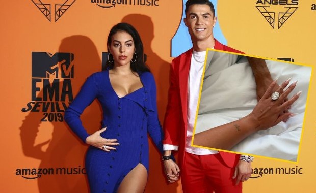 Ronaldo postawił na wielki brylant. Georgina pochwaliła się pierścionkiem zaręczynowym