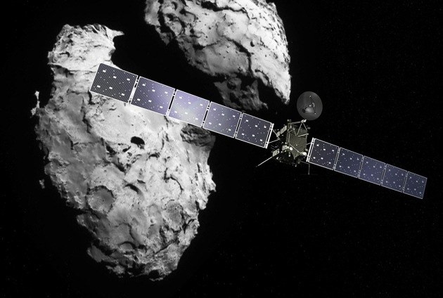 Rosetta na tle jądra komety 67P /materiały prasowe