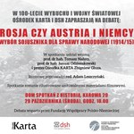 Rosja czy Austria i Niemcy. Zaproszenie na debatę Ośrodka KARTA
