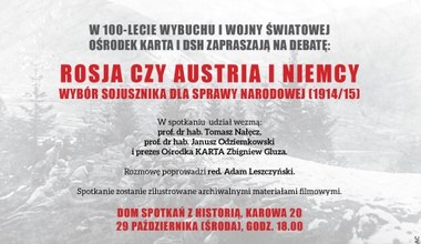 Rosja czy Austria i Niemcy. Zaproszenie na debatę Ośrodka KARTA