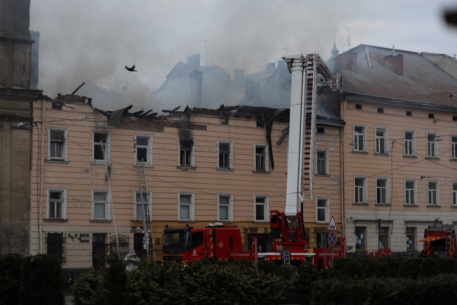 Rosja uderzyła w centrum Lwowa, 24 marca 2026 /mer Lwowa Andrij Sadowy /
