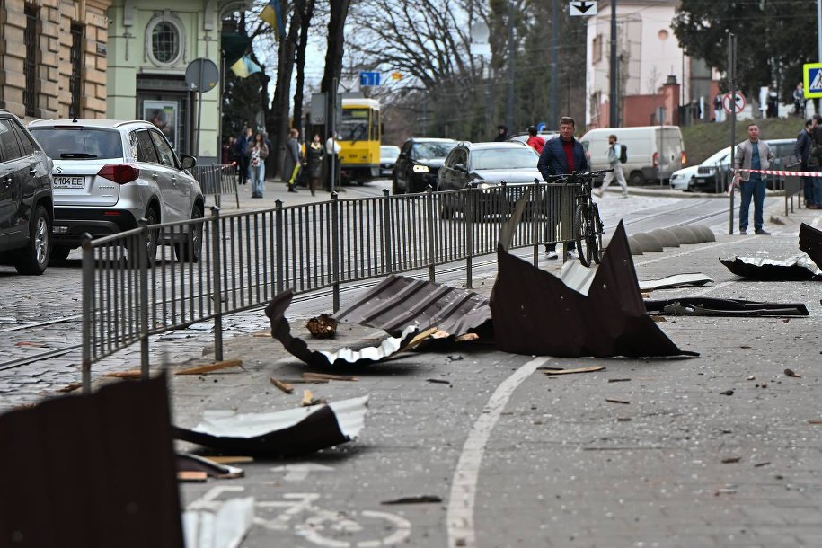 Rosja uderzyła w centrum Lwowa, 24 marca 2026 /mer Lwowa Andrij Sadowy /