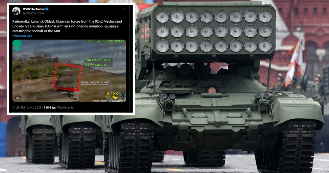 Rosjanie stracili na froncie potężną wyrzutnię termobaryczną TOS-1A /DIMITAR DILKOFF/AFP /AFP