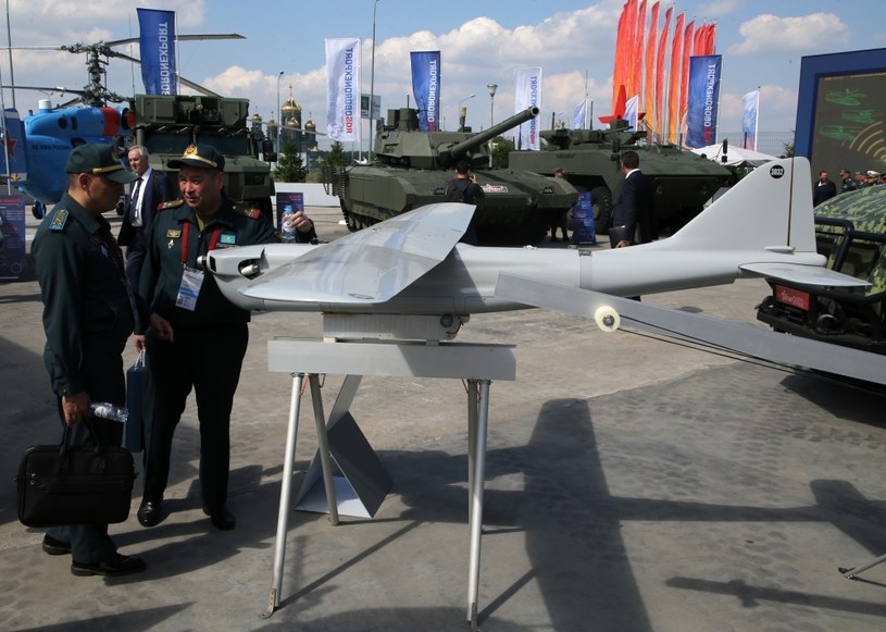 Rosjanie w trwającej wojnie w Ukrainie używają przede wszystkim rozpoznawczych dronów Orlan /Contributor/Getty Images  /Getty Images