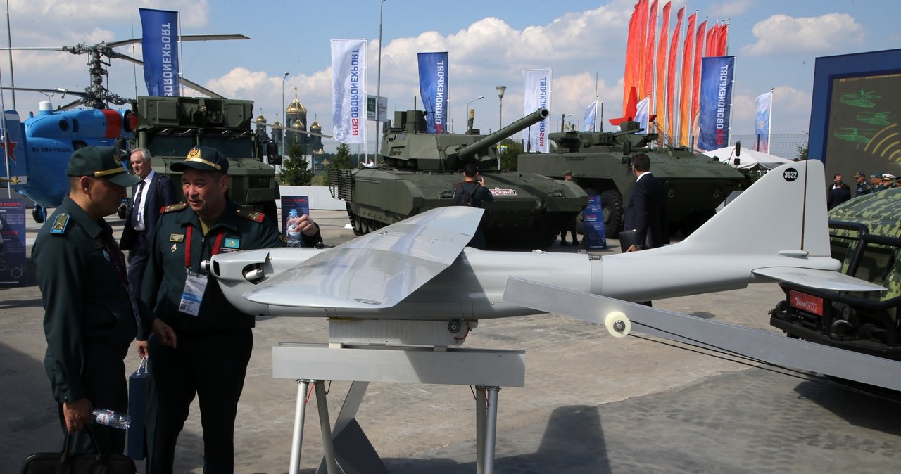 Rosjanie w trwającej wojnie w Ukrainie używają przede wszystkim rozpoznawczych dronów Orlan /Contributor/Getty Images  /Getty Images