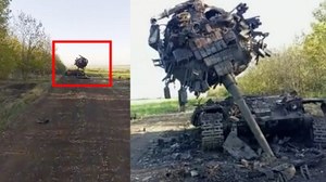 Rosjanie zmienili ukraiński czołg w coś dziwnego. Jest nagranie
