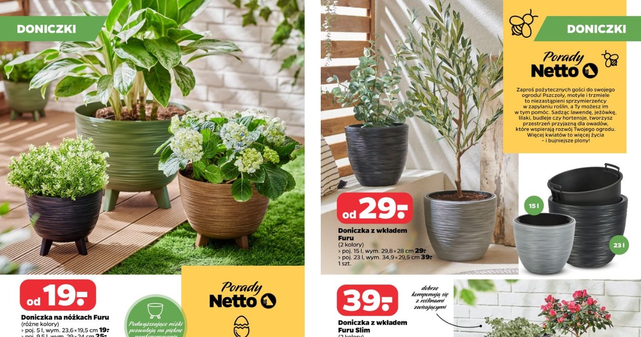 Rośliny w nich wyglądają obłędnie. Doniczki w Netto dostaniesz teraz w gratisie! /Netto /INTERIA.PL