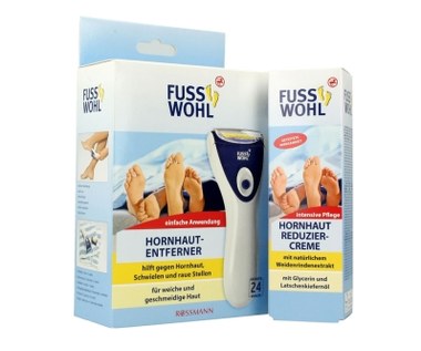 Rossmann: Fusswohl - Elektroniczny pilnik do stóp i  krem redukujący zrogowacenia skóry