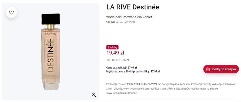 Rossmann oferuje nowe promocje na perfumy LA RIVE! /Rossmann /INTERIA.PL
