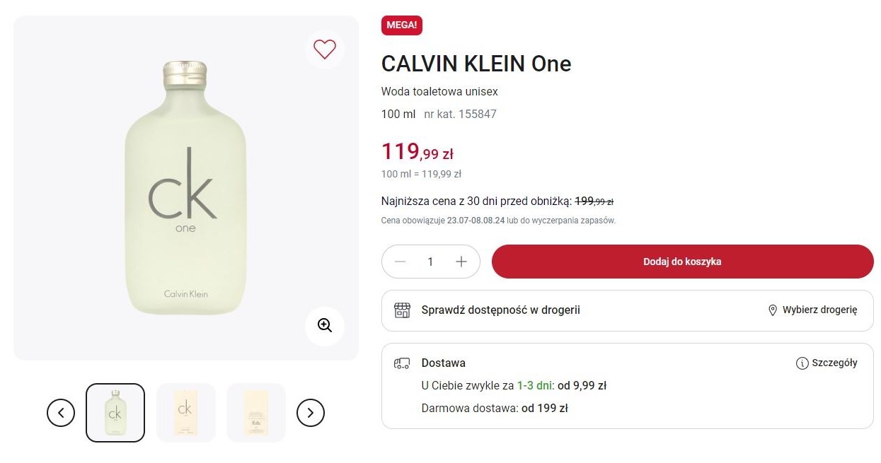 Rossmann oferuje promocję na perfumy Calvin Klein! /Rossmann /INTERIA.PL