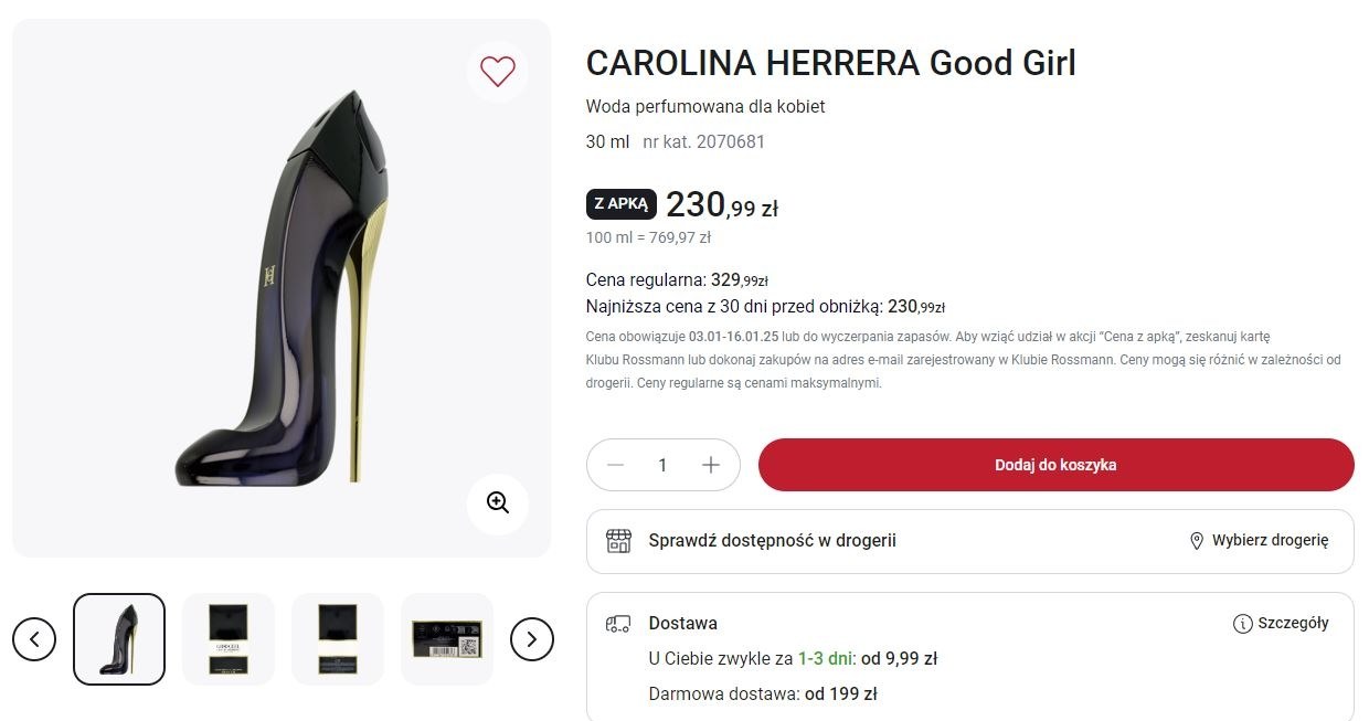 Rossmann oferuje promocję na perfumy Carolina Herrera! /Rossmann /INTERIA.PL