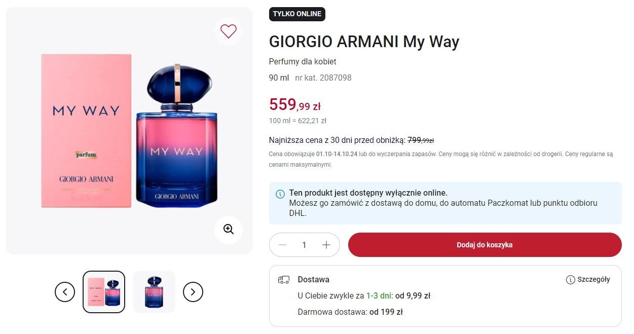 Rossmann oferuje promocję na perfumy Giorgio Armani My Way! /Rossmann /INTERIA.PL