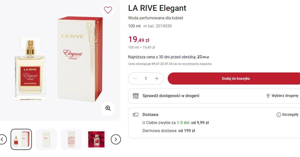 Rossmann oferuje promocję na perfumy LA RIVE Elegant! /Rossmann /INTERIA.PL