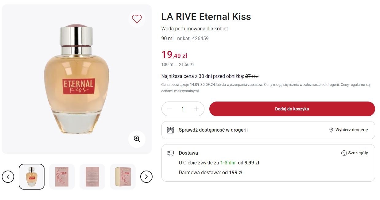 Rossmann oferuje promocję na perfumy LA RIVE Eternal Kiss! /Rossmann /INTERIA.PL