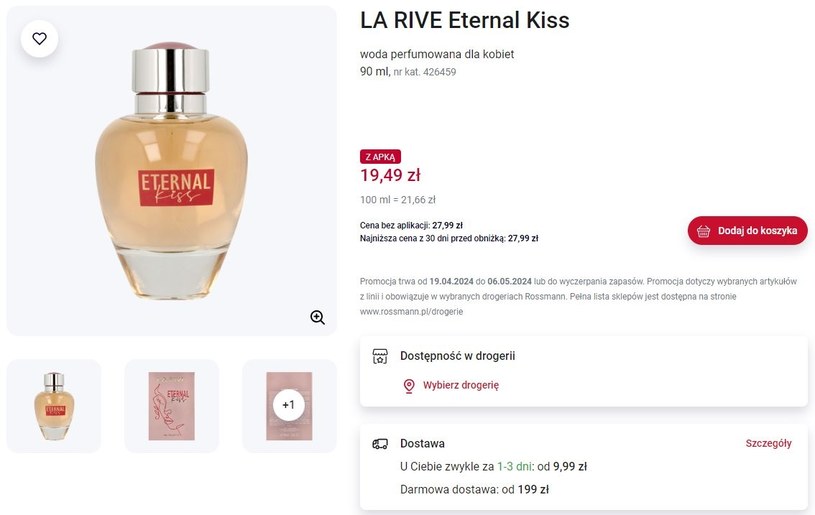 Rossmann oferuje promocję na perfumy LA RIVE! /Rossmann /INTERIA.PL