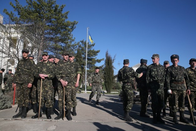 Rosyjscy żołnierze w bazie Belbek /Sergei Ilnitsky /PAP/EPA