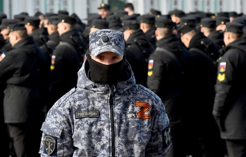 Rosyjscy żołnierze w czasie prób przed paradą 9 maja, zdjęcie ilustracyjne /OLGA MALTSEVA / AFP /AFP