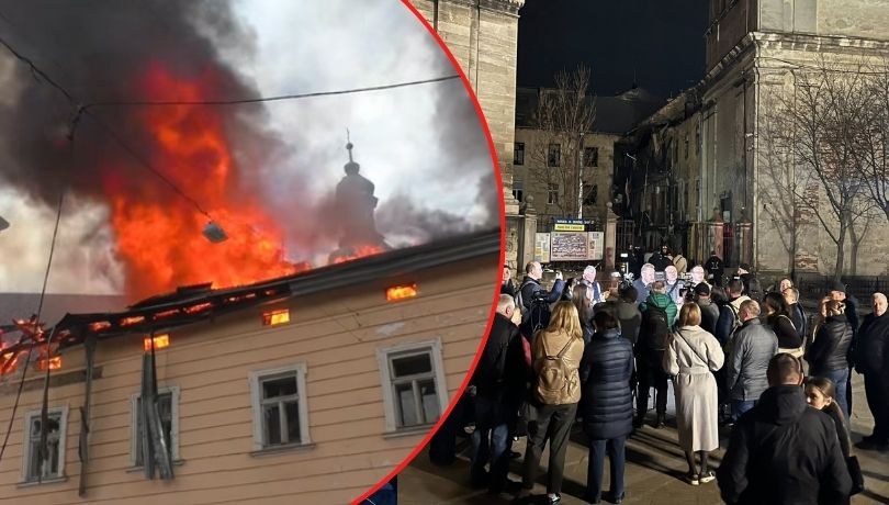 Rosyjski atak dronowy na Lwów w zachodniej Ukrainie, 24 marca 2026 /mer Lwowa Andrij Sadowy /