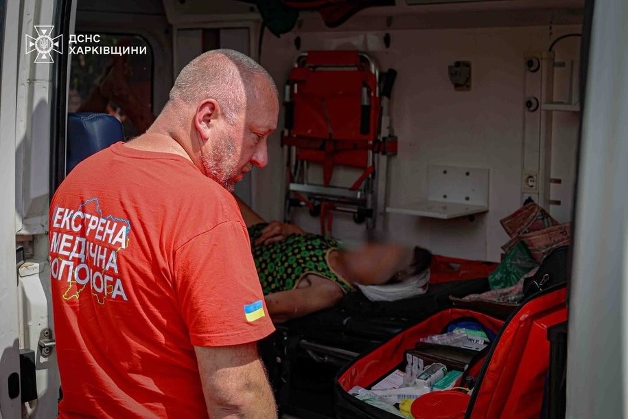 Rosyjski atak na Charków w sobotę, 31 maja /Państwowa Służba Ratownicza Ukrainy /