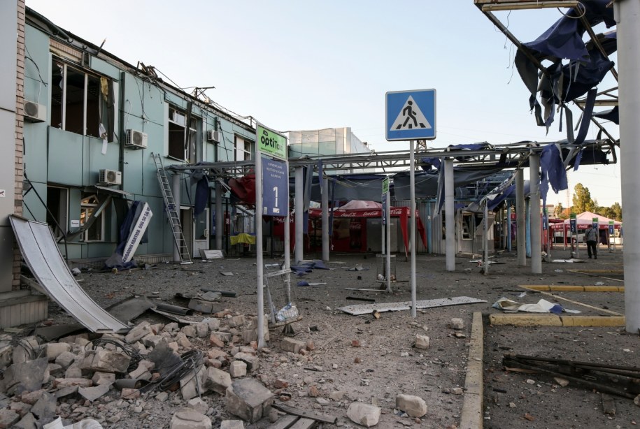 Rosyjski atak na ukraińskie miasto Zaporoże /OLEG MOVCHANIUK /PAP/EPA