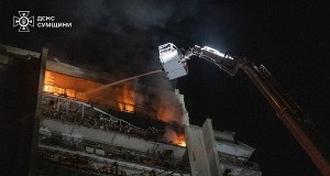 Rosyjski dron uderzył w wieżowiec w Sumach. Są ofiary śmiertelne