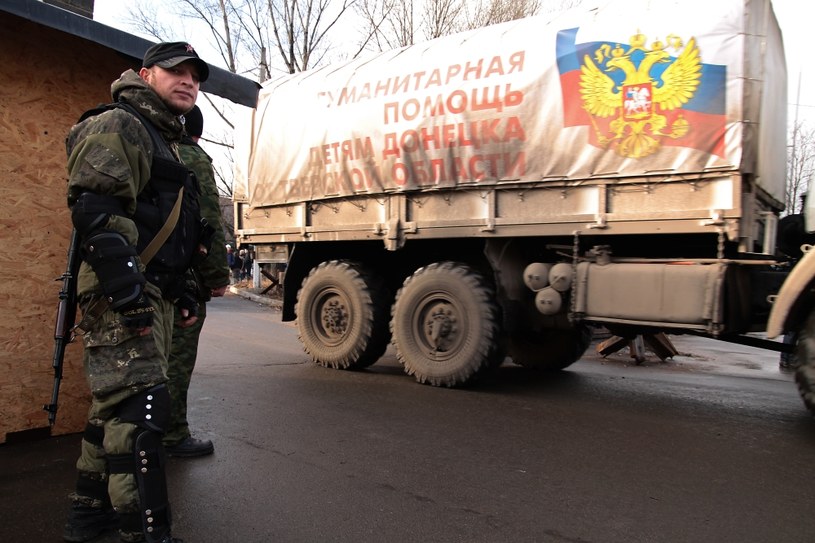 Rosyjski konwój na Ukrainie (arch.) /AFP